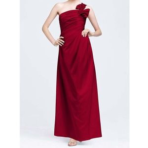 David’s Bridal One Shoulder Satin Ballgown